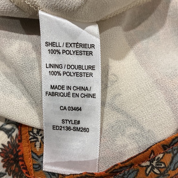 Ricki’s | Woman’s 3/4 Sleeve Flower Print Blouse - Size XS - Picture 5 of 6